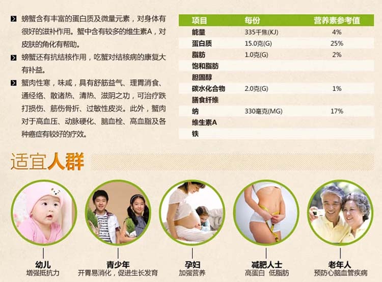 切蟹¥21/盒540g/盒