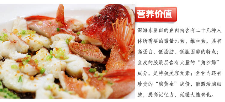 澳洲东星斑活鲜400g-2000g/条¥378/500g¥0.76/g