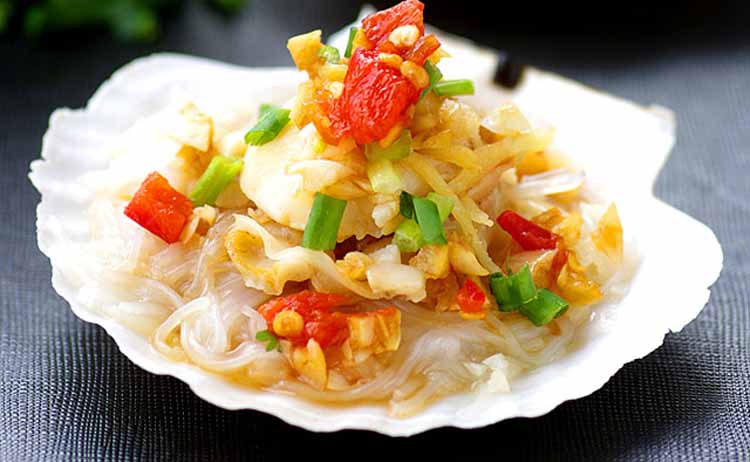 御棠红食品蒜蓉粉丝蒸扇贝